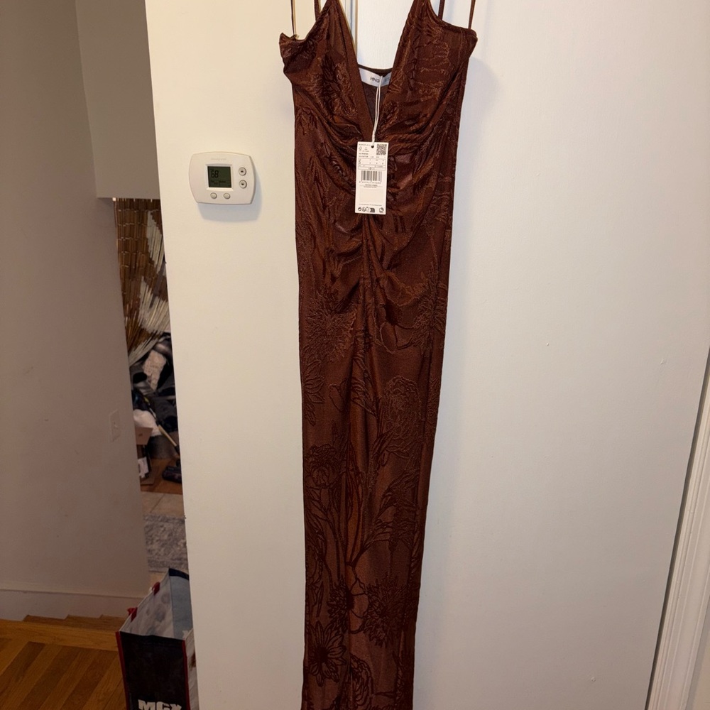 Mango Rich Burgundy Dress